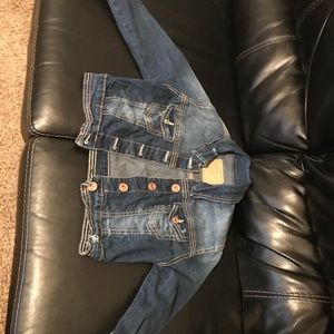 Denim jean jacket cropped